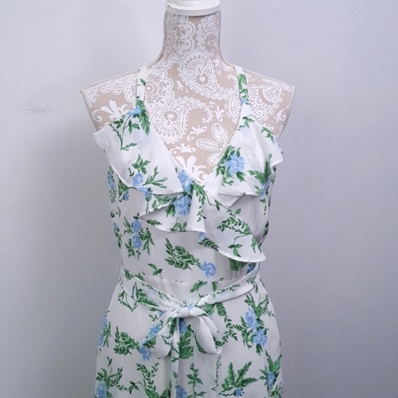 Disney Princess Floral Rose Ruffle Chiffon Dress Size M - Picture 3 of 16